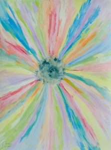 "Flower Burst" - Colored pencil and acrylic on heavyweight paper. (9×12)